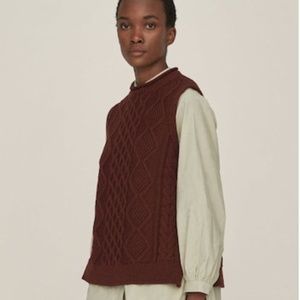 TOAST uk beautiful cable knit tank M